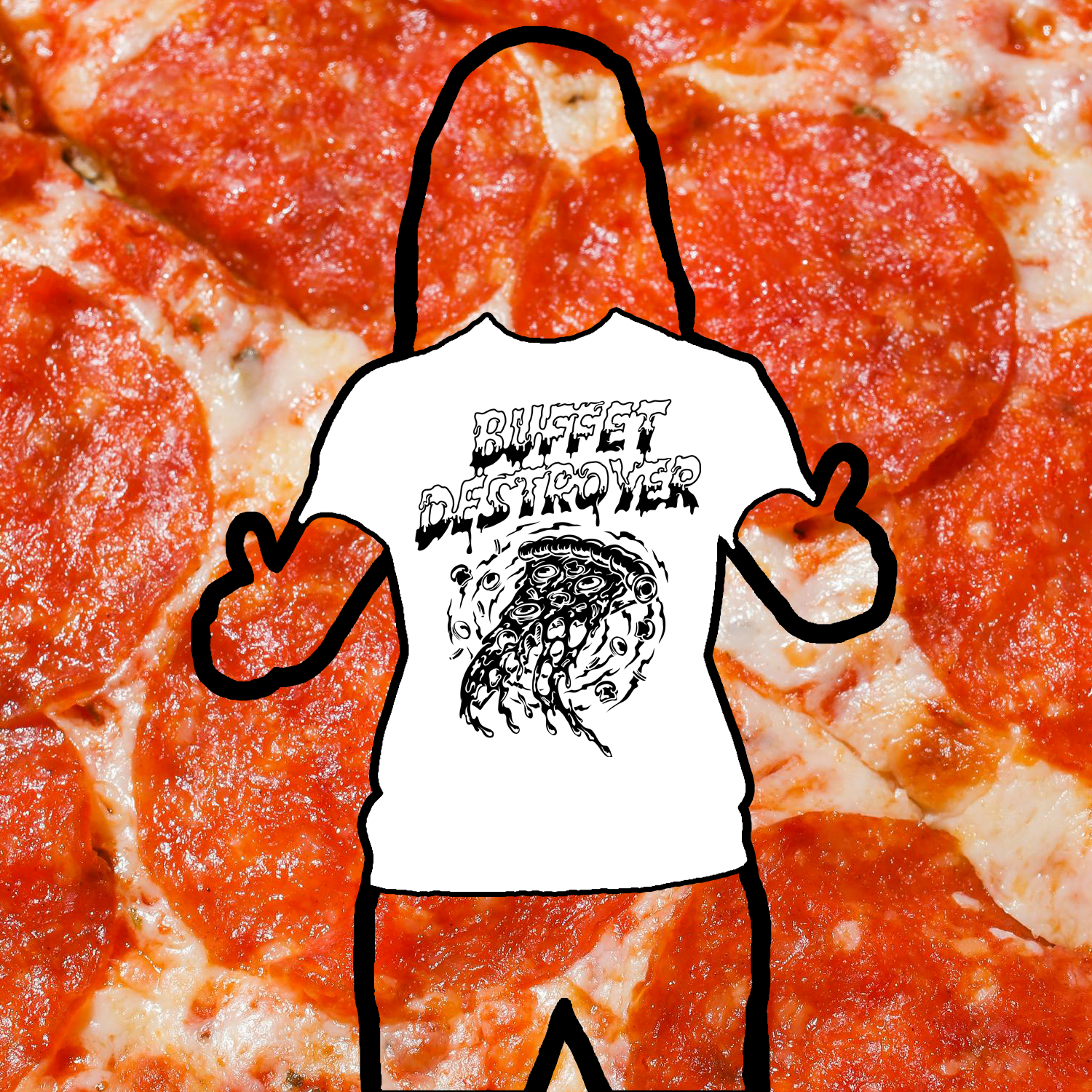 Buffet Destroyer T-shirt - White