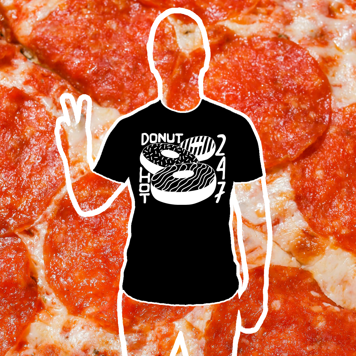 Hot Donut 24/7 T-shirt - Black