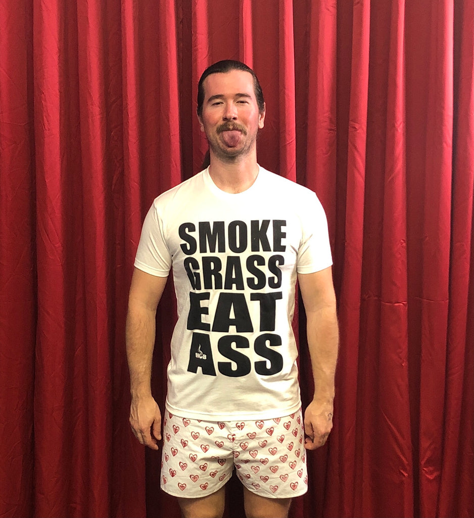 Smoke Grass Eat Ass T-shirt - White