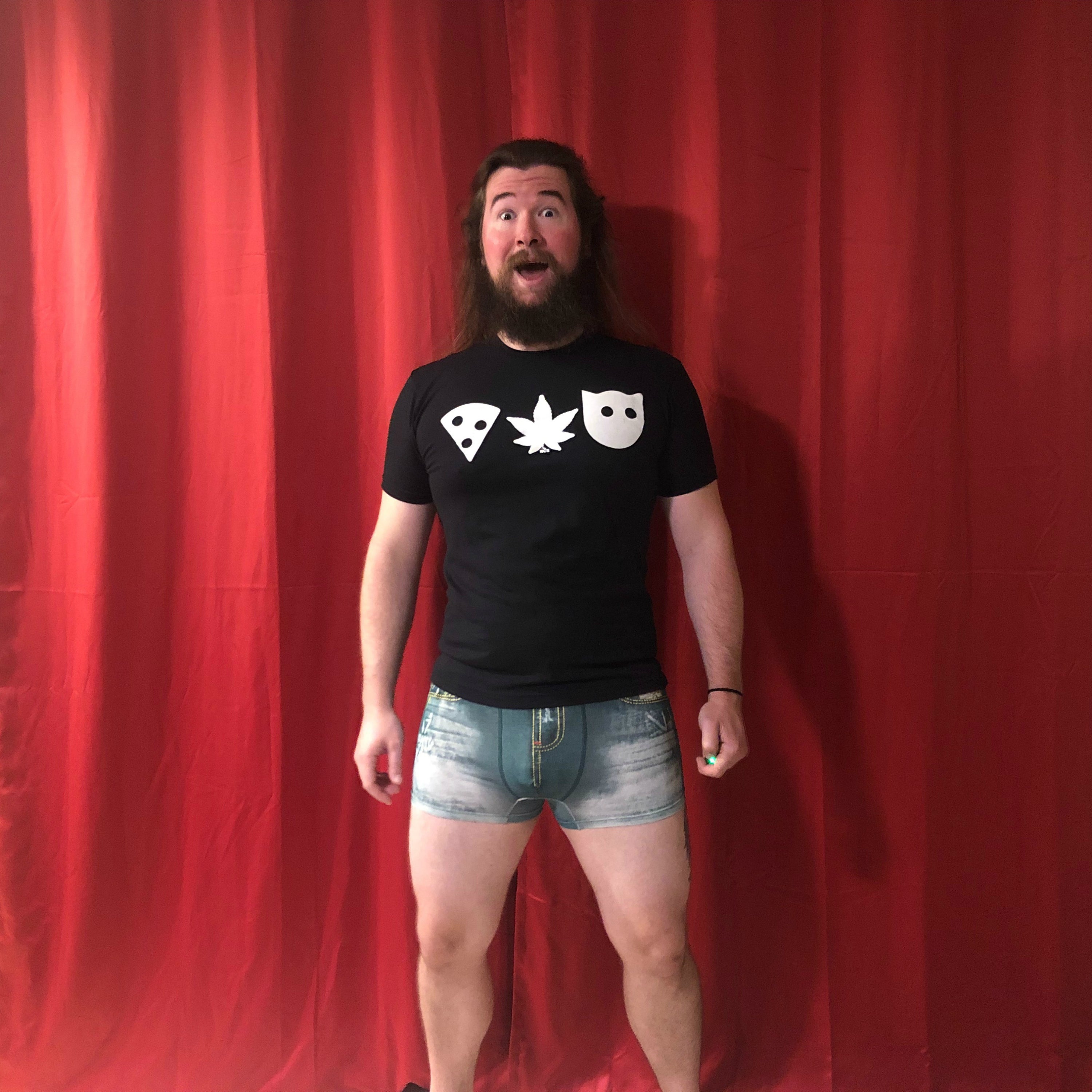 Pizza, Pot and P*ssy T-Shirt - Black