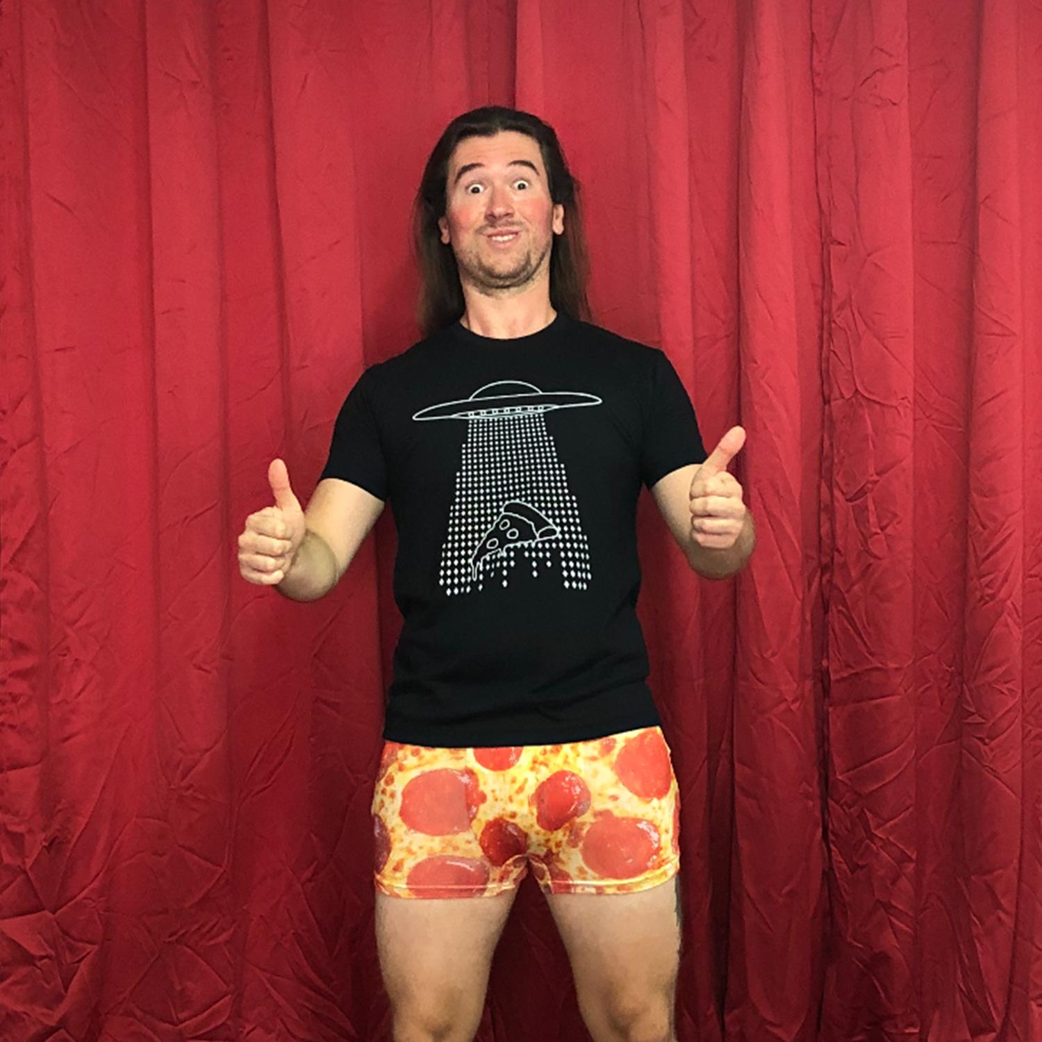 Pizza Abduction T-shirt - Black