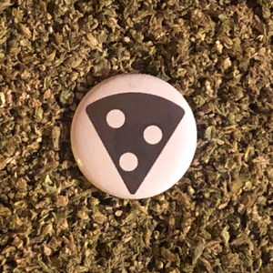 1" Pizza Button - White